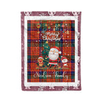 Personalized Gift Tartan Plaid Blanket Clan Nicolson Ancient With Funny Santa Snowman Reindeer Merry Christmas Fleece Blanket, Home Living Room, Plaid Blanket, Tartan Blanket, Scottish Blanket, Buffalo fleece blanket, Christmas Blanket