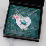 Sea Turtle Necklace Gift for My Beautiful Girlfriend Valentines Necklace Clan Lyon Tartan Blue Turtle Necklace
