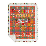 Personalized Gift Tartan Plaid Blanket Clan Munro Ancient With Christmas Cookie Baking Crew Christmas Gift Sherpa Blanket, tartan sherpa blanket,buffalo plaid sherpa blanket,christmas sherpa blanket,Christmas Throw Blanket,green plaid sherpa blanket,green sherpa blanket