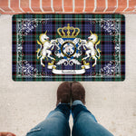 Doormat - Welcome Mat Scottish Fletcher Modern Tartan Door Mat, Plaid Doormat