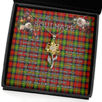 To My Beautiful Soulmate Sunflower Necklace In Your Eyes I Have Found My Home Clan Fullarton Tartan Jewelry For Girlfriend, Tartan Sunflower Pendant Necklace, Scottish Tartan Jewelry, valentine necklace, necklace girlfriend, necklace for wife, cute necklaces for girlfriend, jewelry for girlfriend, to my soulmate necklace, to my future wife necklace