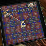 To My Beautiful Soulmate Necklace In Your Eyes I Have Found My Home Clan Chisholm Hunting Modern Tartan Wishbone Dancing Necklace