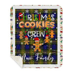 Personalized Gift Tartan Plaid Blanket Clan Muir With Christmas Cookie Baking Crew Christmas Gift Sherpa Blanket, tartan sherpa blanket,buffalo plaid sherpa blanket,christmas sherpa blanket,Christmas Throw Blanket,green plaid sherpa blanket,green sherpa blanket