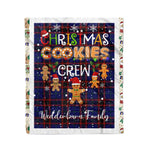 Personalized Gift Tartan Plaid Blanket Clan Wedderburn With Christmas Cookie Baking Crew Christmas Gift Blanket, Plaid Blanket, Christmas Fleece Blanket, Christmas Blanket, Tartan Blanket, Scottish Blanket, Scotland Blanket, Family Name Blanket, Custom Blanket, Personalized Blanket