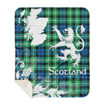 Sherpa Blanket - Tartan Blanket Thistle and Lion Scottish Clan Graham Of Montrose Ancient Plaid Blanket, plaid sherpa blanket queen,purple sherpa blanket,queen sherpa blanket,queen size sherpa blanket,red sherpa blanket,scottish tartan blankets,sherpa blanket,sherpa christmas blanket