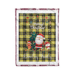 Personalized Gift Tartan Plaid Blanket Clan Barclay Dress With Funny Santa Snowman Reindeer Merry Christmas Fleece Blanket, Home Living Room, Plaid Blanket, Tartan Blanket, Scottish Blanket, Buffalo fleece blanket, Christmas Blanket