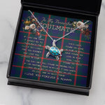 Sea Turtle Necklace To My Beautiful Soulmate Necklace In Your Eyes I Have Found My Home Clan Agnew Tartan Blue Turtle Necklace
