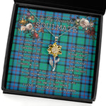To My Beautiful Soulmate Sunflower Necklace In Your Eyes I Have Found My Home Clan Flower Of Scotland Tartan Jewelry For Girlfriend, Tartan Sunflower Pendant Necklace, Scottish Tartan Jewelry, valentine necklace, necklace girlfriend, necklace for wife, cute necklaces for girlfriend, jewelry for girlfriend, to my soulmate necklace, to my future wife necklace