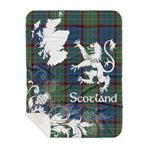 Sherpa Blanket - Tartan Blanket Thistle and Lion Scottish Clan Nicolson Hunting Ancient Plaid Blanket, plaid sherpa blanket queen,purple sherpa blanket,queen sherpa blanket,queen size sherpa blanket,red sherpa blanket,scottish tartan blankets,sherpa blanket,sherpa christmas blanket