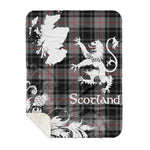 Sherpa Blanket - Tartan Blanket Thistle and Lion Scottish Clan Moffat Plaid Blanket, plaid sherpa blanket queen,purple sherpa blanket,queen sherpa blanket,queen size sherpa blanket,red sherpa blanket,scottish tartan blankets,sherpa blanket,sherpa christmas blanket