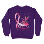 Faith Hope Love Dragonfly Breast Cancer Awareness Sweatshirt - Scotstee Shop