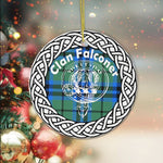 Falconer Clan Tartan Crest Badge Plaid Ornament Gift. Christmas Tree Ornament Tartan Ornament Great Christmas Ornaments Gift - Scotstee Shop
