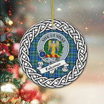 Falconer Tartan Ornament,  ceramic ornament, personalized christmas ornaments, christmas tree ornaments, christmas door decorations, Plaid Ornament, Tartan Ceramic Ornament