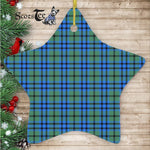 Falconer Tartan Ornament Star Ornament, Christmas Star Decorations, ceramic ornament, Plaid Star Ceramic Ornament, Christmas Ornament Decorations Gift