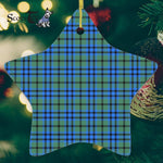 Falconer Tartan Ornament Star Ornament, Christmas Star Decorations, ceramic ornament, Plaid Star Ceramic Ornament, Christmas Ornament Decorations Gift