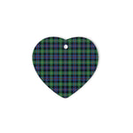Farquharson Ancient Tartan Heart Ornaments, Christmas Tree Ornament, Plaid Christmas Ornaments, Ceramic Heart Christmas Tree Decoration, Christmas Ornament, Plaid Ornament, Tartan Ornament, Buffalo Plaid Ornament