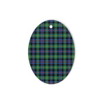Farquharson Ancient Tartan Oval Ornaments, Christmas Tree Ornament, Plaid Christmas Ornaments, Ceramic Oval Christmas Tree Decoration, Tartan Oval Ornaments, Christmas Tree Ornament, Plaid Christmas Ornaments, Ceramic Oval Christmas Tree Decoration