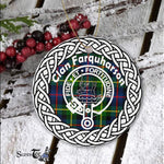 Farquharson Tartan Ornament,  ceramic ornament, personalized christmas ornaments, christmas tree ornaments, christmas door decorations, Plaid Ornament, Tartan Ceramic Ornament