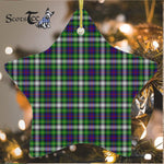 Farquharson Tartan Ornament Star Ornament, Christmas Star Decorations, ceramic ornament, Plaid Star Ceramic Ornament, Christmas Ornament Decorations Gift