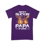 Scotstee Shop - Father Day Gift Shirt Best Buckin' Papa Ever Deer Hunting Bucking Father Day Shirts