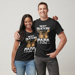 Scotstee Shop - Father Day Gift Shirt Best Buckin' Papa Ever Deer Hunting Bucking Father Day Shirts