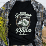 Scotstee Shop - Father Day Gift Shirts Mens Being Grandpa is an Honor Being Papa is Priceless