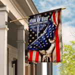 Father's Day Man of God Husband Dad Papa American Flag 4th of July Independence Day Flag House Flag Patriotic Christian Flags - Scotstee Shop
