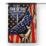 Father's Day Man of God Husband Dad Papa American Flag 4th of July Independence Day Flag House Flag Patriotic Christian Flags - Scotstee Shop