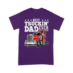 Father's Day Shirt Best Truckin Dad Ever Big Rig Trucker Gift Men - Scotstee Shop
