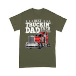 Father's Day Shirt Best Truckin Dad Ever Big Rig Trucker Gift Men - Scotstee Shop