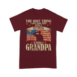 Father's Day Shirt Mens The Only Thing I Love More Than Being A Veteran Grandpa Shirt - Scotstee Shop