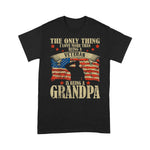 Father's Day Shirt Mens The Only Thing I Love More Than Being A Veteran Grandpa Shirt - Scotstee Shop
