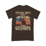 Father's Day Shirt Mens The Only Thing I Love More Than Being A Veteran Grandpa Shirt - Scotstee Shop