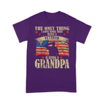 Father's Day Shirt Mens The Only Thing I Love More Than Being A Veteran Grandpa Shirt - Scotstee Shop