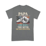 Father's Day Shirt PaPa The Man The Myth The Bad Influence American Flag 4th Of July Shirts - Scotstee Shop