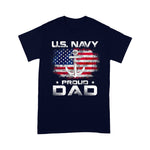 Scotstee Shop - Fathers Day Shirts U.S Navy Proud Dad With American Flag Gift Veteran Day