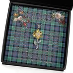 To My Beautiful Soulmate Sunflower Necklace In Your Eyes I Have Found My Home Clan MacTaggart Tartan Jewelry For Girlfriend, Tartan Sunflower Pendant Necklace, Scottish Tartan Jewelry, valentine necklace, necklace girlfriend, necklace for wife, cute necklaces for girlfriend, jewelry for girlfriend, to my soulmate necklace, to my future wife necklace