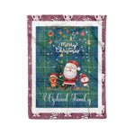Personalized Gift Tartan Plaid Blanket Clan Oliphant Ancient With Funny Santa Snowman Reindeer Merry Christmas Fleece Blanket, Home Living Room, Plaid Blanket, Tartan Blanket, Scottish Blanket, Buffalo fleece blanket, Christmas Blanket