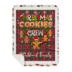 Personalized Gift Tartan Plaid Blanket Clan Blackford With Christmas Cookie Baking Crew Christmas Gift Sherpa Blanket, tartan sherpa blanket,buffalo plaid sherpa blanket,christmas sherpa blanket,Christmas Throw Blanket,green plaid sherpa blanket,green sherpa blanket