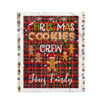 Personalized Gift Tartan Plaid Blanket Clan Innes With Christmas Cookie Baking Crew Christmas Gift Blanket, Plaid Blanket, Christmas Fleece Blanket, Christmas Blanket, Tartan Blanket, Scottish Blanket, Scotland Blanket, Family Name Blanket, Custom Blanket, Personalized Blanket