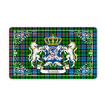 Doormat - Welcome Mat Scottish Forsyth Modern Clan Badge Tartan Door Mat, Plaid Doormat