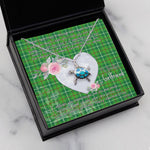 Sea Turtle Necklace Gift for My Beautiful Girlfriend Valentines Necklace Clan Galloway Hunting Tartan Blue Turtle Necklace
