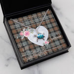 Sea Turtle Necklace Gift for My Beautiful Girlfriend Valentines Necklace Clan Gunn Weathered Tartan Blue Turtle Necklace