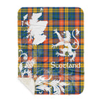 Sherpa Blanket - Tartan Blanket Thistle and Lion Scottish Clan Buchanan Ancient Plaid Blanket, plaid sherpa blanket queen,purple sherpa blanket,queen sherpa blanket,queen size sherpa blanket,red sherpa blanket,scottish tartan blankets,sherpa blanket,sherpa christmas blanket