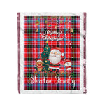 Personalized Gift Tartan Plaid Blanket Clan Straiton With Funny Santa Snowman Reindeer Merry Christmas Fleece Blanket, Home Living Room, Plaid Blanket, Tartan Blanket, Scottish Blanket, Buffalo fleece blanket, Christmas Blanket