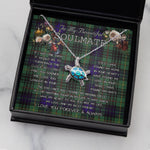 Sea Turtle Necklace To My Beautiful Soulmate Necklace In Your Eyes I Have Found My Home Clan Monteith Modern Tartan Blue Turtle Necklace