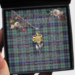 To My Beautiful Soulmate Sunflower Necklace In Your Eyes I Have Found My Home Clan Stevenson Tartan Jewelry For Girlfriend