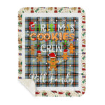 Personalized Gift Tartan Plaid Blanket Clan Bell With Christmas Cookie Baking Crew Christmas Gift Sherpa Blanket, tartan sherpa blanket,buffalo plaid sherpa blanket,christmas sherpa blanket,Christmas Throw Blanket,green plaid sherpa blanket,green sherpa blanket