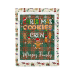 Fleece Blanket - Personalized Gift Tartan Plaid Blanket Clan Menzies Green Ancient With Christmas Cookie Baking Crew Christmas Gift Fleece Blanket