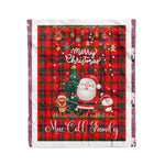 Personalized Gift Tartan Plaid Blanket Clan MacColl Modern With Funny Santa Snowman Reindeer Merry Christmas Fleece Blanket, Home Living Room, Plaid Blanket, Tartan Blanket, Scottish Blanket, Buffalo fleece blanket, Christmas Blanket-Recovered